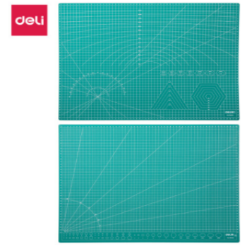 得力（deli）A2耐用PVC切割垫板桌垫 绿色78402