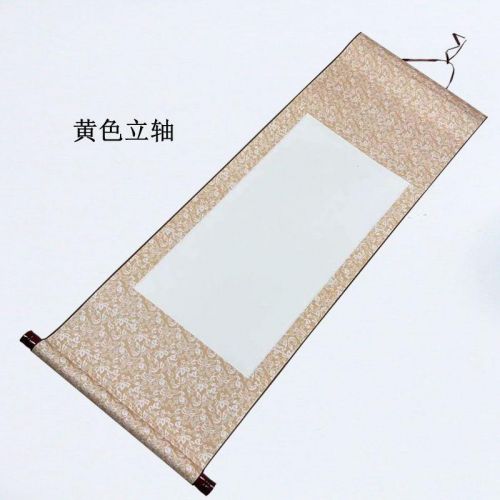 画卷 三尺竖挂黄色花纹