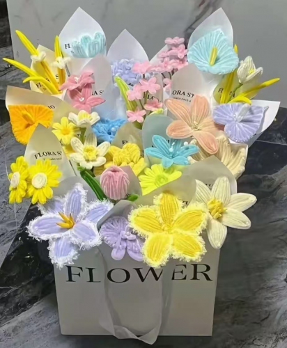 手工花 创意扭扭棒花束一岁一花手工成品浪漫送女友女儿闺蜜情人节礼物