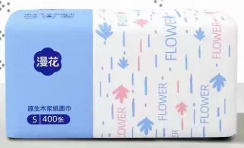 抽纸 漫花抽纸  400张*60包小蓝包基础款